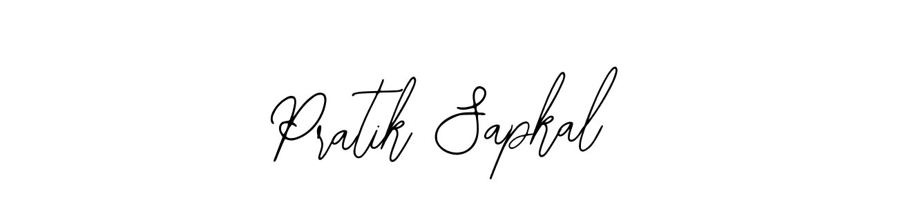 You should practise on your own different ways (Bearetta-2O07w) to write your name (Pratik Sapkal) in signature. don't let someone else do it for you. Pratik Sapkal signature style 12 images and pictures png