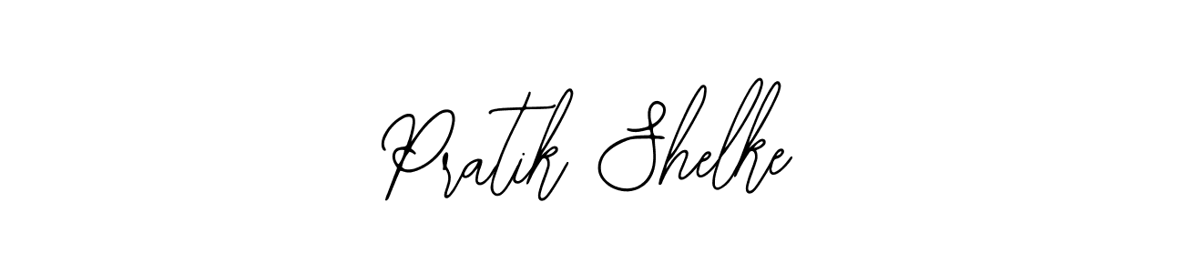 How to make Pratik Shelke name signature. Use Bearetta-2O07w style for creating short signs online. This is the latest handwritten sign. Pratik Shelke signature style 12 images and pictures png
