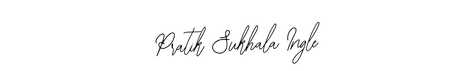 The best way (Bearetta-2O07w) to make a short signature is to pick only two or three words in your name. The name Pratik Sukhala Ingle include a total of six letters. For converting this name. Pratik Sukhala Ingle signature style 12 images and pictures png