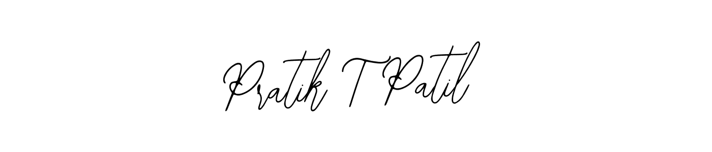 Use a signature maker to create a handwritten signature online. With this signature software, you can design (Bearetta-2O07w) your own signature for name Pratik T Patil. Pratik T Patil signature style 12 images and pictures png