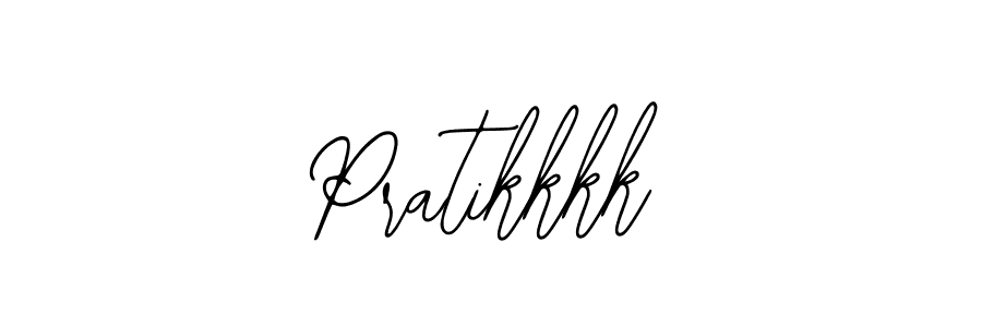 How to make Pratikkkk name signature. Use Bearetta-2O07w style for creating short signs online. This is the latest handwritten sign. Pratikkkk signature style 12 images and pictures png