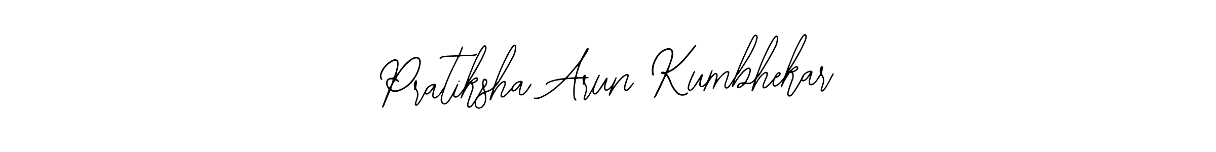 This is the best signature style for the Pratiksha Arun Kumbhekar name. Also you like these signature font (Bearetta-2O07w). Mix name signature. Pratiksha Arun Kumbhekar signature style 12 images and pictures png