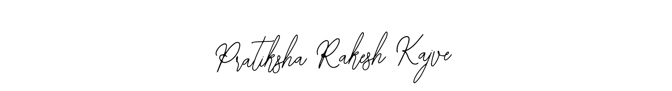 You should practise on your own different ways (Bearetta-2O07w) to write your name (Pratiksha Rakesh Kajve) in signature. don't let someone else do it for you. Pratiksha Rakesh Kajve signature style 12 images and pictures png