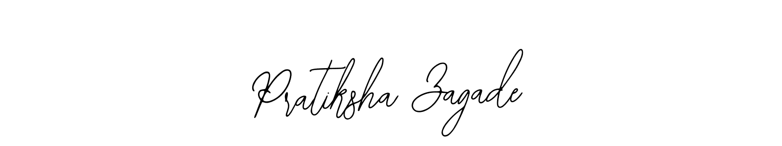 Bearetta-2O07w is a professional signature style that is perfect for those who want to add a touch of class to their signature. It is also a great choice for those who want to make their signature more unique. Get Pratiksha Zagade name to fancy signature for free. Pratiksha Zagade signature style 12 images and pictures png