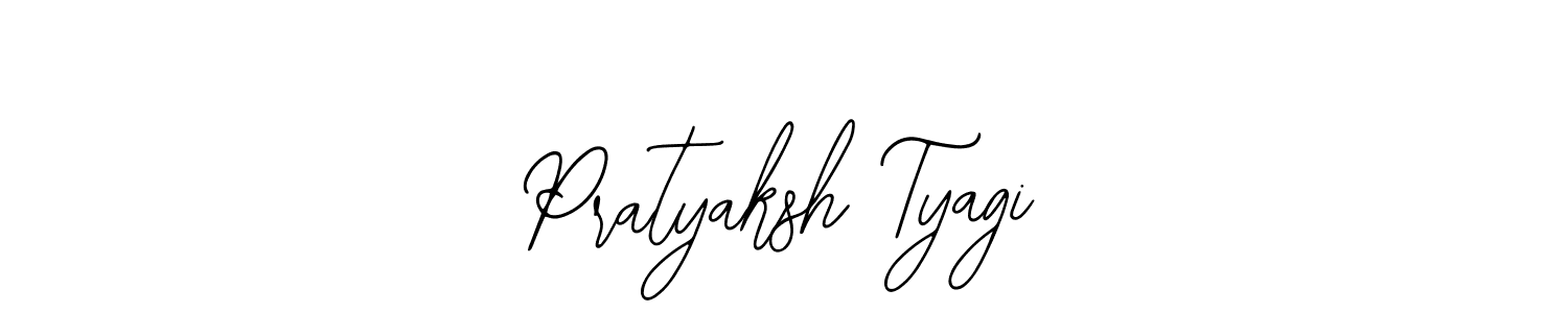 How to make Pratyaksh Tyagi name signature. Use Bearetta-2O07w style for creating short signs online. This is the latest handwritten sign. Pratyaksh Tyagi signature style 12 images and pictures png