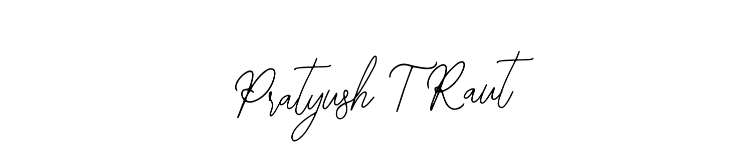 The best way (Bearetta-2O07w) to make a short signature is to pick only two or three words in your name. The name Pratyush T Raut include a total of six letters. For converting this name. Pratyush T Raut signature style 12 images and pictures png