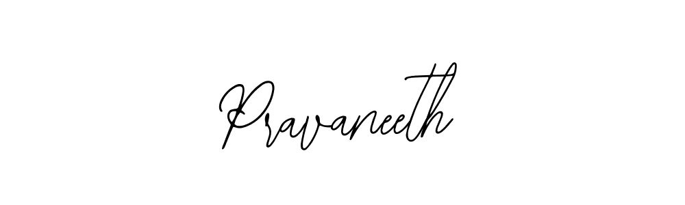 How to make Pravaneeth name signature. Use Bearetta-2O07w style for creating short signs online. This is the latest handwritten sign. Pravaneeth signature style 12 images and pictures png