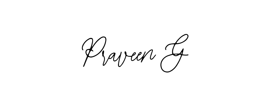 Use a signature maker to create a handwritten signature online. With this signature software, you can design (Bearetta-2O07w) your own signature for name Praveen G. Praveen G signature style 12 images and pictures png