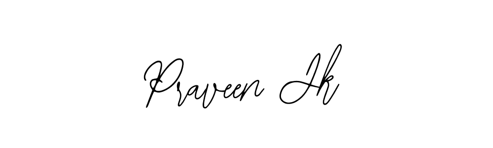 if you are searching for the best signature style for your name Praveen Jk. so please give up your signature search. here we have designed multiple signature styles  using Bearetta-2O07w. Praveen Jk signature style 12 images and pictures png