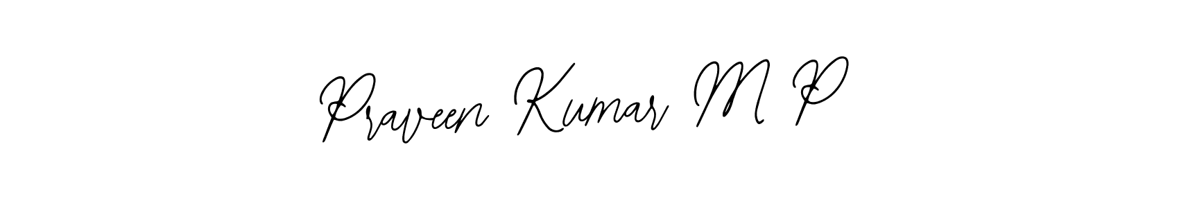 if you are searching for the best signature style for your name Praveen Kumar M P. so please give up your signature search. here we have designed multiple signature styles  using Bearetta-2O07w. Praveen Kumar M P signature style 12 images and pictures png