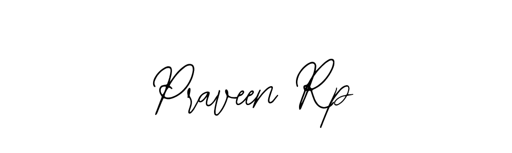 Use a signature maker to create a handwritten signature online. With this signature software, you can design (Bearetta-2O07w) your own signature for name Praveen Rp. Praveen Rp signature style 12 images and pictures png