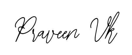 Discover the perfect balance of readability and style for Praveen Vk with Bearetta-2O07w font. Create your dream signature today. Praveen Vk signature style 12 images and pictures png