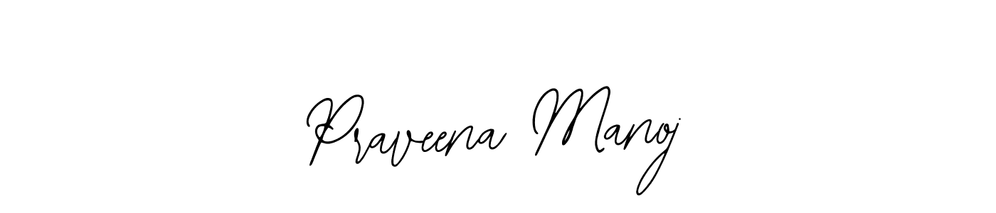 Create a beautiful signature design for name Praveena Manoj. With this signature (Bearetta-2O07w) fonts, you can make a handwritten signature for free. Praveena Manoj signature style 12 images and pictures png