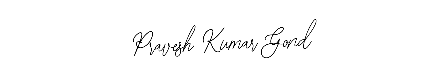 Bearetta-2O07w is a professional signature style that is perfect for those who want to add a touch of class to their signature. It is also a great choice for those who want to make their signature more unique. Get Pravesh Kumar Gond name to fancy signature for free. Pravesh Kumar Gond signature style 12 images and pictures png