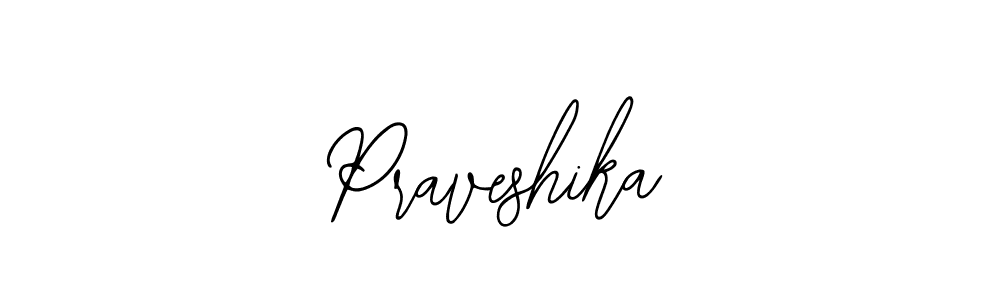 How to make Praveshika name signature. Use Bearetta-2O07w style for creating short signs online. This is the latest handwritten sign. Praveshika signature style 12 images and pictures png