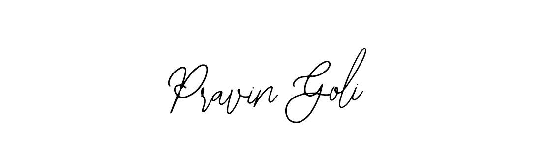 Use a signature maker to create a handwritten signature online. With this signature software, you can design (Bearetta-2O07w) your own signature for name Pravin Goli. Pravin Goli signature style 12 images and pictures png