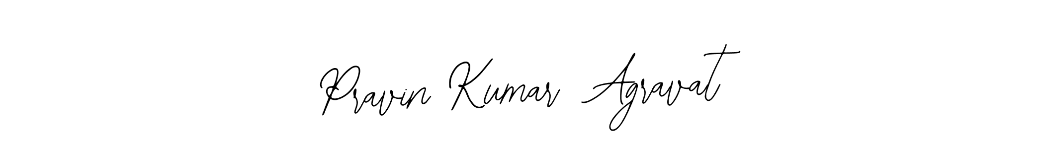 How to make Pravin Kumar  Agravat name signature. Use Bearetta-2O07w style for creating short signs online. This is the latest handwritten sign. Pravin Kumar  Agravat signature style 12 images and pictures png