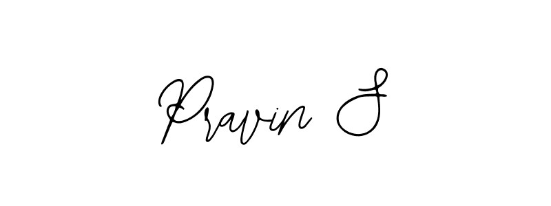 Use a signature maker to create a handwritten signature online. With this signature software, you can design (Bearetta-2O07w) your own signature for name Pravin S. Pravin S signature style 12 images and pictures png