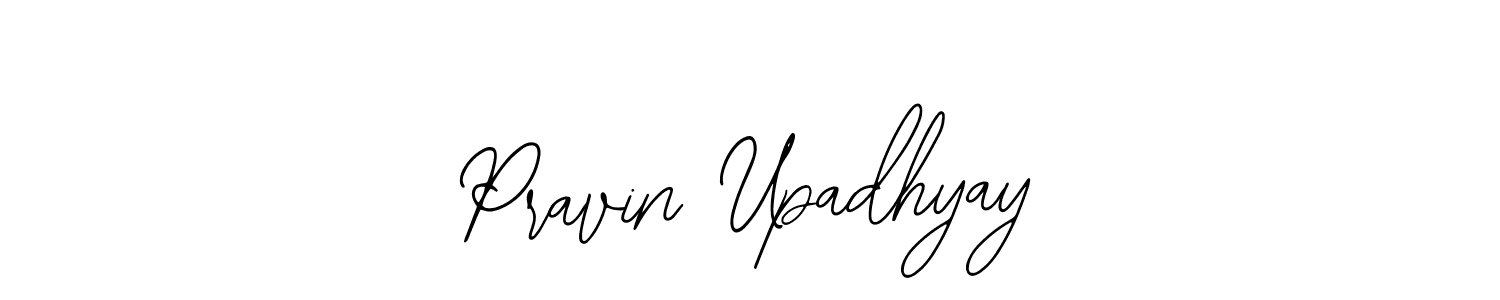 You should practise on your own different ways (Bearetta-2O07w) to write your name (Pravin Upadhyay) in signature. don't let someone else do it for you. Pravin Upadhyay signature style 12 images and pictures png