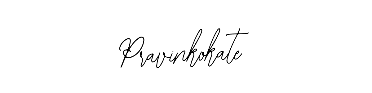 How to make Pravinkokate name signature. Use Bearetta-2O07w style for creating short signs online. This is the latest handwritten sign. Pravinkokate signature style 12 images and pictures png