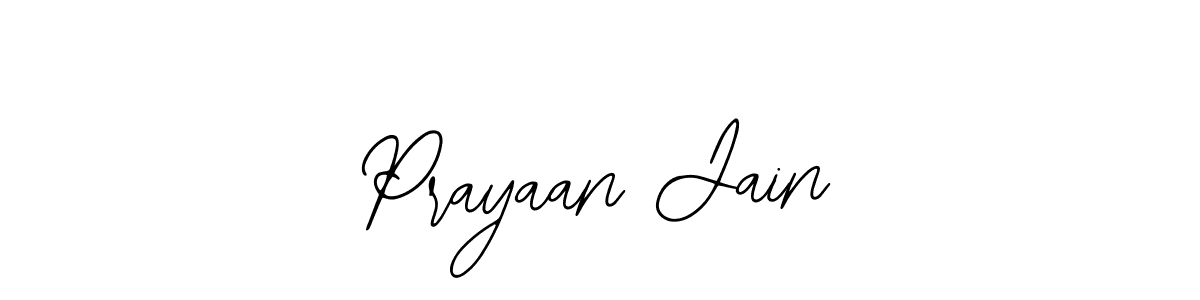 How to make Prayaan Jain name signature. Use Bearetta-2O07w style for creating short signs online. This is the latest handwritten sign. Prayaan Jain signature style 12 images and pictures png