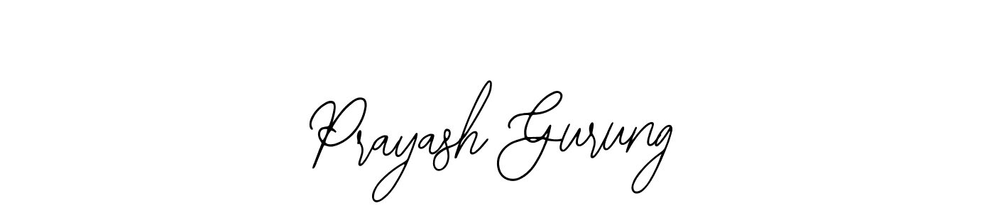 Prayash Gurung stylish signature style. Best Handwritten Sign (Bearetta-2O07w) for my name. Handwritten Signature Collection Ideas for my name Prayash Gurung. Prayash Gurung signature style 12 images and pictures png