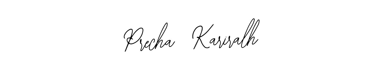 This is the best signature style for the Precha  Kariralh name. Also you like these signature font (Bearetta-2O07w). Mix name signature. Precha  Kariralh signature style 12 images and pictures png