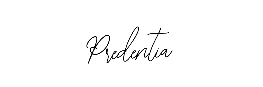 Design your own signature with our free online signature maker. With this signature software, you can create a handwritten (Bearetta-2O07w) signature for name Predentia. Predentia signature style 12 images and pictures png