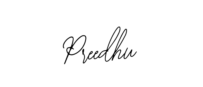 if you are searching for the best signature style for your name Preedhu. so please give up your signature search. here we have designed multiple signature styles  using Bearetta-2O07w. Preedhu signature style 12 images and pictures png