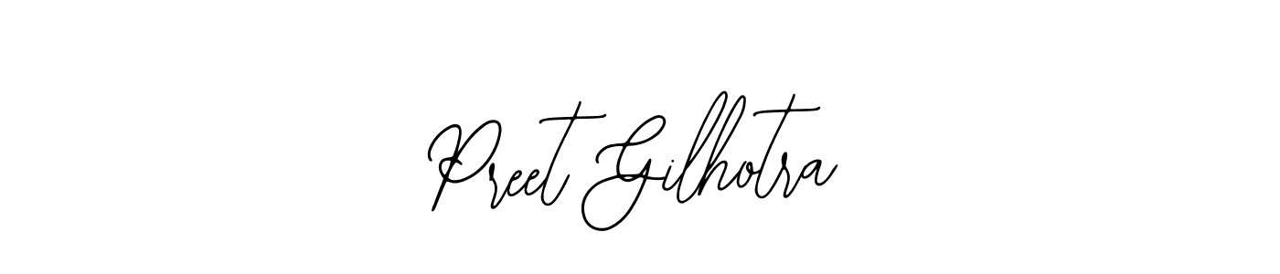 You should practise on your own different ways (Bearetta-2O07w) to write your name (Preet Gilhotra) in signature. don't let someone else do it for you. Preet Gilhotra signature style 12 images and pictures png