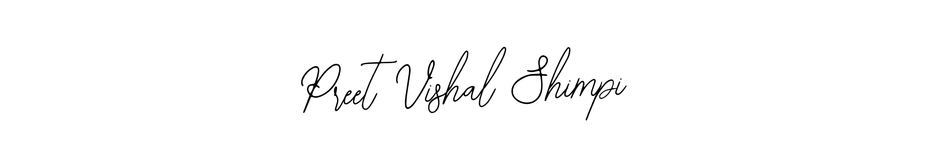 Create a beautiful signature design for name Preet Vishal Shimpi. With this signature (Bearetta-2O07w) fonts, you can make a handwritten signature for free. Preet Vishal Shimpi signature style 12 images and pictures png