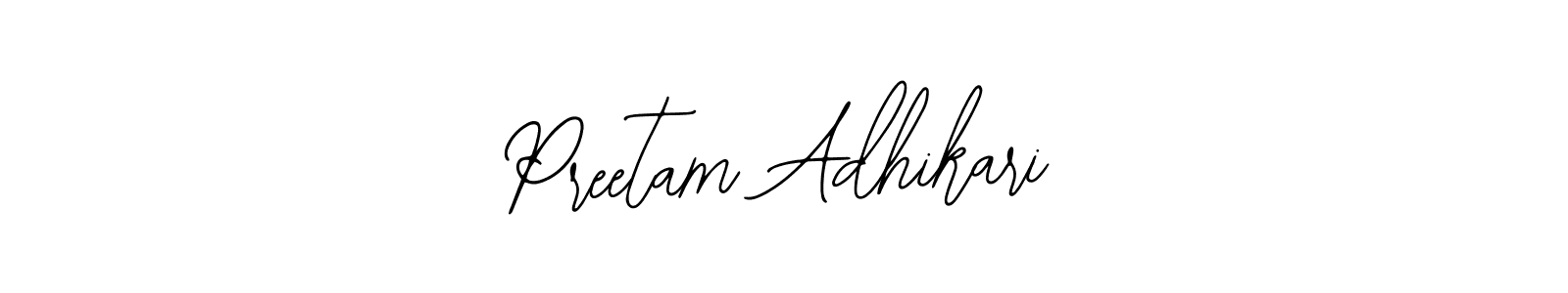 Also You can easily find your signature by using the search form. We will create Preetam Adhikari name handwritten signature images for you free of cost using Bearetta-2O07w sign style. Preetam Adhikari signature style 12 images and pictures png