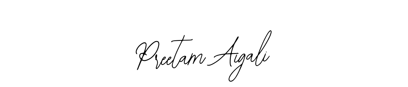 if you are searching for the best signature style for your name Preetam Aigali. so please give up your signature search. here we have designed multiple signature styles  using Bearetta-2O07w. Preetam Aigali signature style 12 images and pictures png