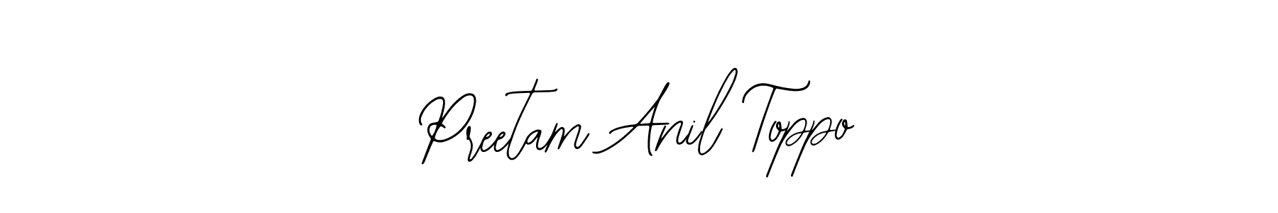 This is the best signature style for the Preetam Anil Toppo name. Also you like these signature font (Bearetta-2O07w). Mix name signature. Preetam Anil Toppo signature style 12 images and pictures png