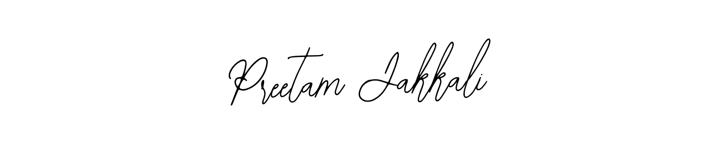 How to make Preetam Jakkali name signature. Use Bearetta-2O07w style for creating short signs online. This is the latest handwritten sign. Preetam Jakkali signature style 12 images and pictures png