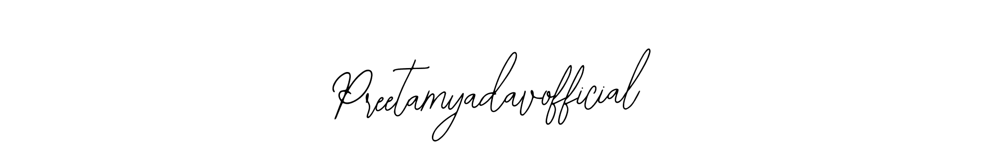 Use a signature maker to create a handwritten signature online. With this signature software, you can design (Bearetta-2O07w) your own signature for name Preetamyadavofficial. Preetamyadavofficial signature style 12 images and pictures png