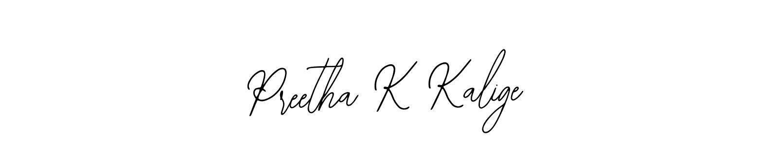 You can use this online signature creator to create a handwritten signature for the name Preetha K Kalige. This is the best online autograph maker. Preetha K Kalige signature style 12 images and pictures png