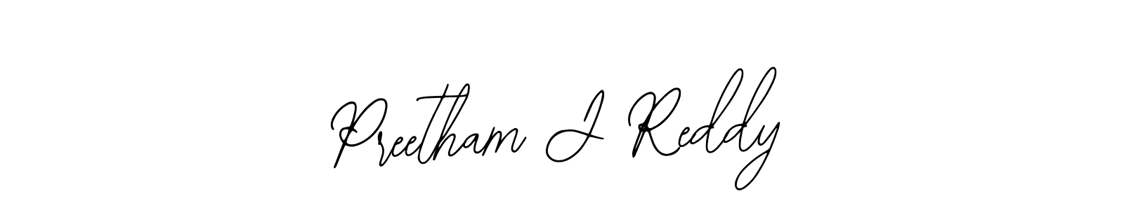 Also You can easily find your signature by using the search form. We will create Preetham J Reddy name handwritten signature images for you free of cost using Bearetta-2O07w sign style. Preetham J Reddy signature style 12 images and pictures png