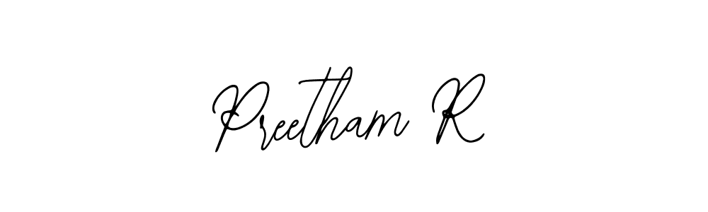 Also You can easily find your signature by using the search form. We will create Preetham R name handwritten signature images for you free of cost using Bearetta-2O07w sign style. Preetham R signature style 12 images and pictures png