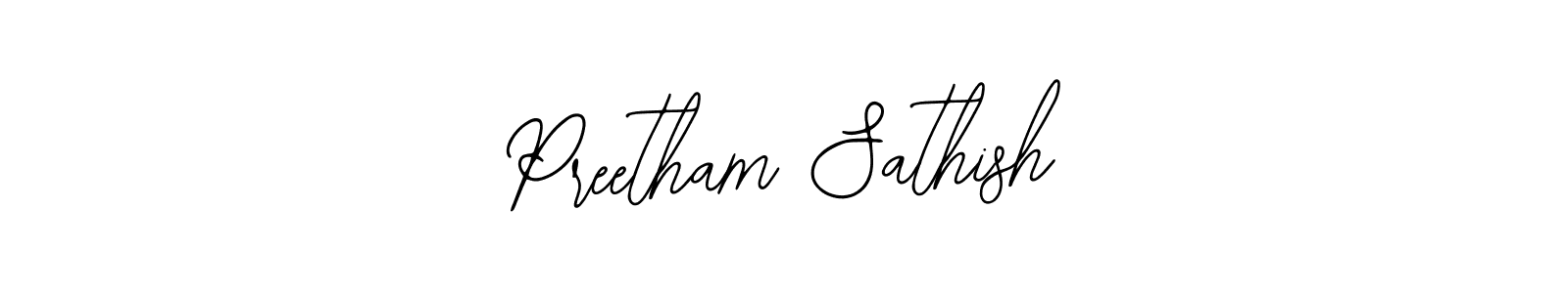 Bearetta-2O07w is a professional signature style that is perfect for those who want to add a touch of class to their signature. It is also a great choice for those who want to make their signature more unique. Get Preetham Sathish name to fancy signature for free. Preetham Sathish signature style 12 images and pictures png