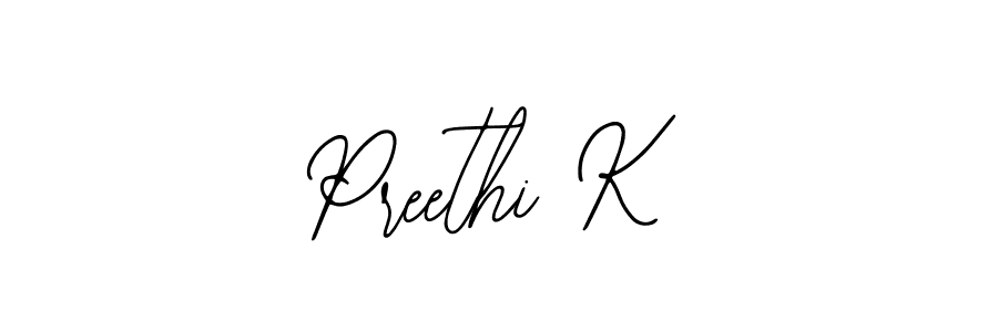 How to make Preethi K signature? Bearetta-2O07w is a professional autograph style. Create handwritten signature for Preethi K name. Preethi K signature style 12 images and pictures png