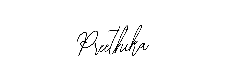 Use a signature maker to create a handwritten signature online. With this signature software, you can design (Bearetta-2O07w) your own signature for name Preethika. Preethika signature style 12 images and pictures png