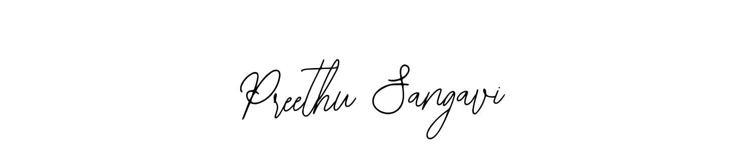 Use a signature maker to create a handwritten signature online. With this signature software, you can design (Bearetta-2O07w) your own signature for name Preethu Sangavi. Preethu Sangavi signature style 12 images and pictures png