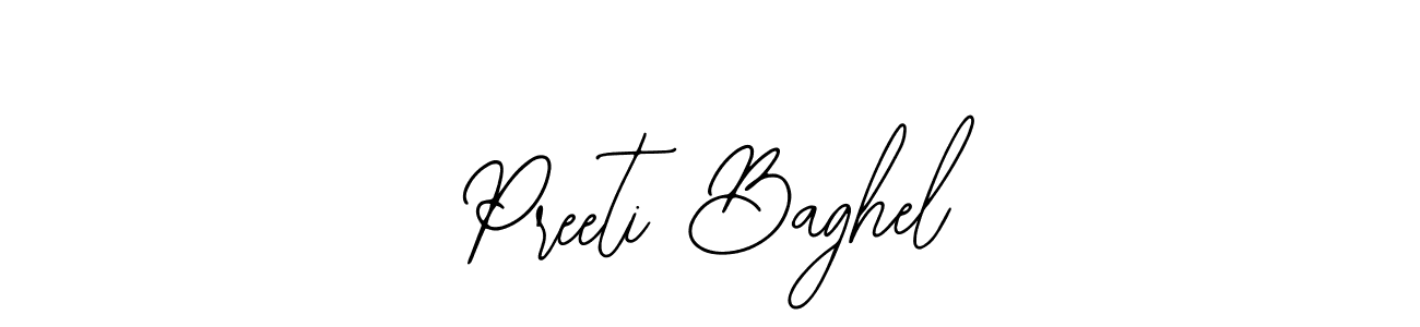 How to make Preeti Baghel name signature. Use Bearetta-2O07w style for creating short signs online. This is the latest handwritten sign. Preeti Baghel signature style 12 images and pictures png