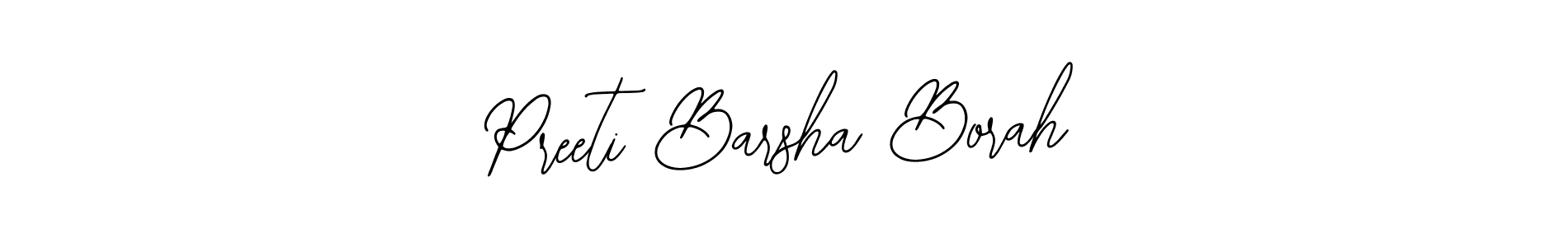 You should practise on your own different ways (Bearetta-2O07w) to write your name (Preeti Barsha Borah) in signature. don't let someone else do it for you. Preeti Barsha Borah signature style 12 images and pictures png