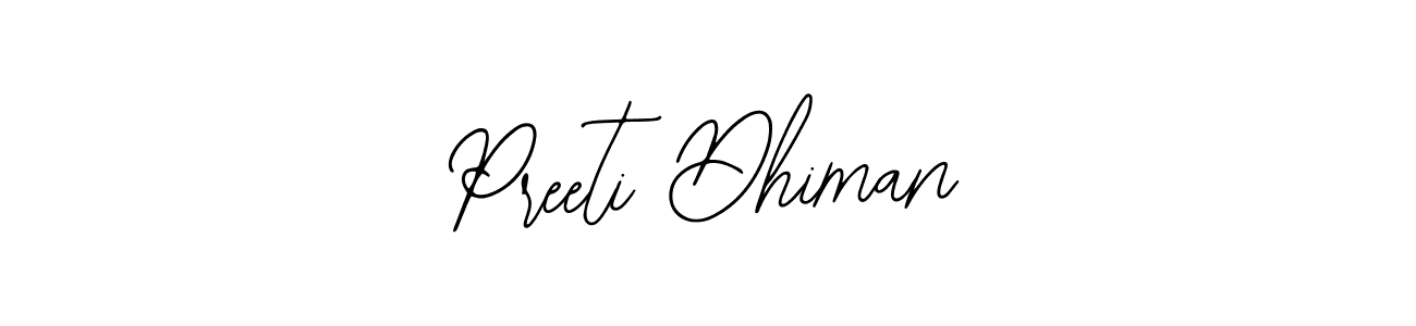 Make a beautiful signature design for name Preeti Dhiman. Use this online signature maker to create a handwritten signature for free. Preeti Dhiman signature style 12 images and pictures png