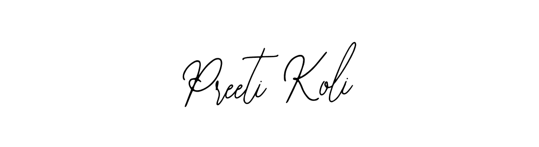 Also You can easily find your signature by using the search form. We will create Preeti Koli name handwritten signature images for you free of cost using Bearetta-2O07w sign style. Preeti Koli signature style 12 images and pictures png