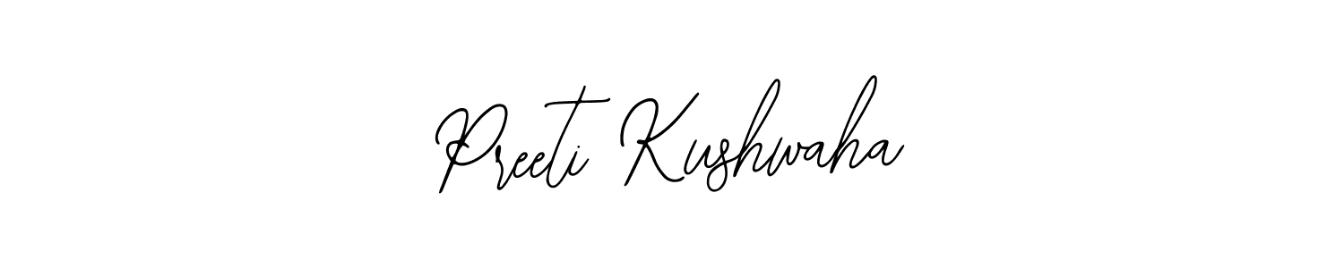 The best way (Bearetta-2O07w) to make a short signature is to pick only two or three words in your name. The name Preeti Kushwaha include a total of six letters. For converting this name. Preeti Kushwaha signature style 12 images and pictures png