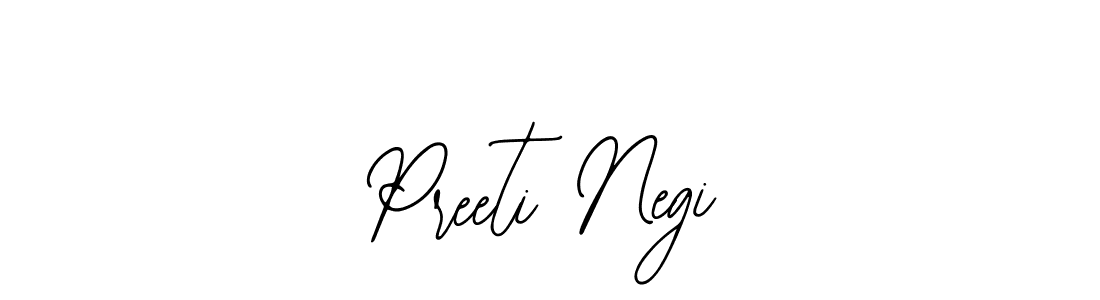 How to make Preeti Negi name signature. Use Bearetta-2O07w style for creating short signs online. This is the latest handwritten sign. Preeti Negi signature style 12 images and pictures png