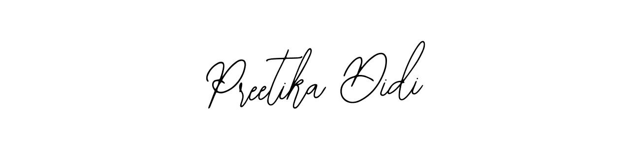 if you are searching for the best signature style for your name Preetika Didi. so please give up your signature search. here we have designed multiple signature styles  using Bearetta-2O07w. Preetika Didi signature style 12 images and pictures png